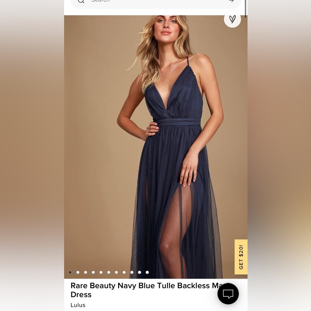 Lulu’s Rare Beauty Tulle Backless Maxi Dress